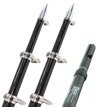 TACO 20 Carbon Fiber Twist  Lock Outrigger Poles f/GS-450, GS-500  GS-1000 Bases - Black [OT-4200CF-HD]
