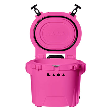 LAKA Coolers 30 Qt Cooler w/Telescoping Handle  Wheels - Pink [1081]