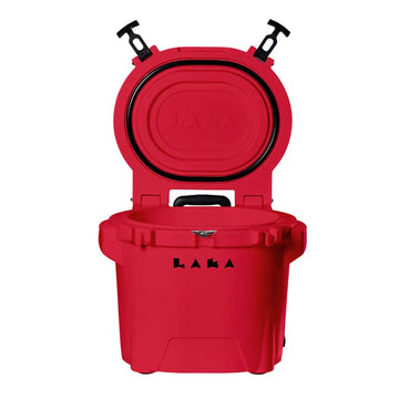 LAKA Coolers 30 Qt Cooler w/Telescoping Handle Wheels - Red