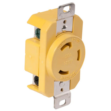 Marinco 305CRR 30A Receptacle - Yellow - 125V [305CRR] -
