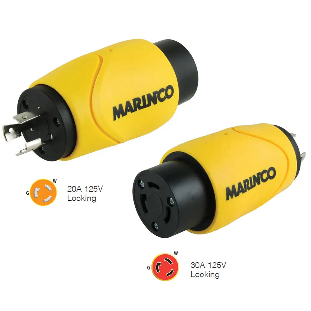 Marinco Straight Adapter 20Amp Locking Male to 30Amp Female