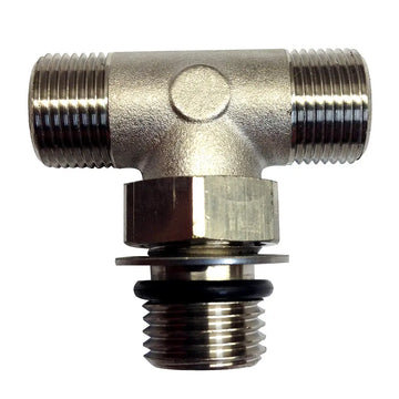 Uflex Boss Style T-Fitting - Nickel - ORB 6 to 3/8 COMP